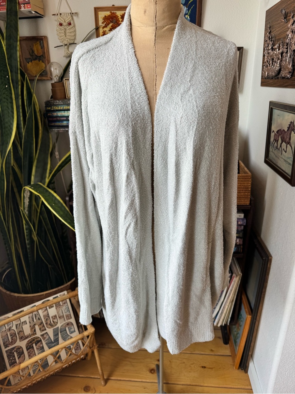 Barefoot Dreams CozyChic Lite Cardigan Women’s 1X Sea foam Green